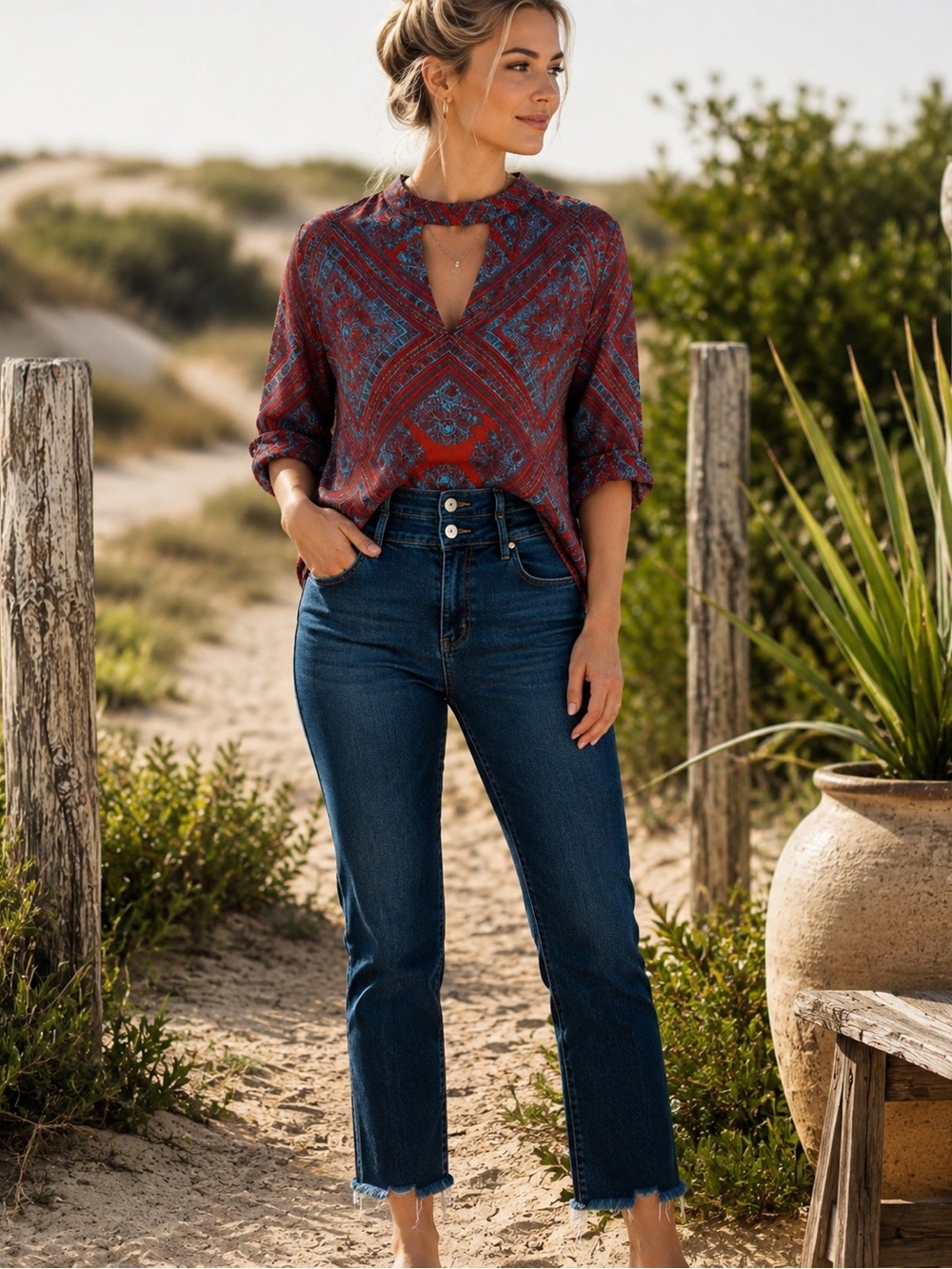 Free People Women’s Walking On A Dream Tunic Blouse, Size XS